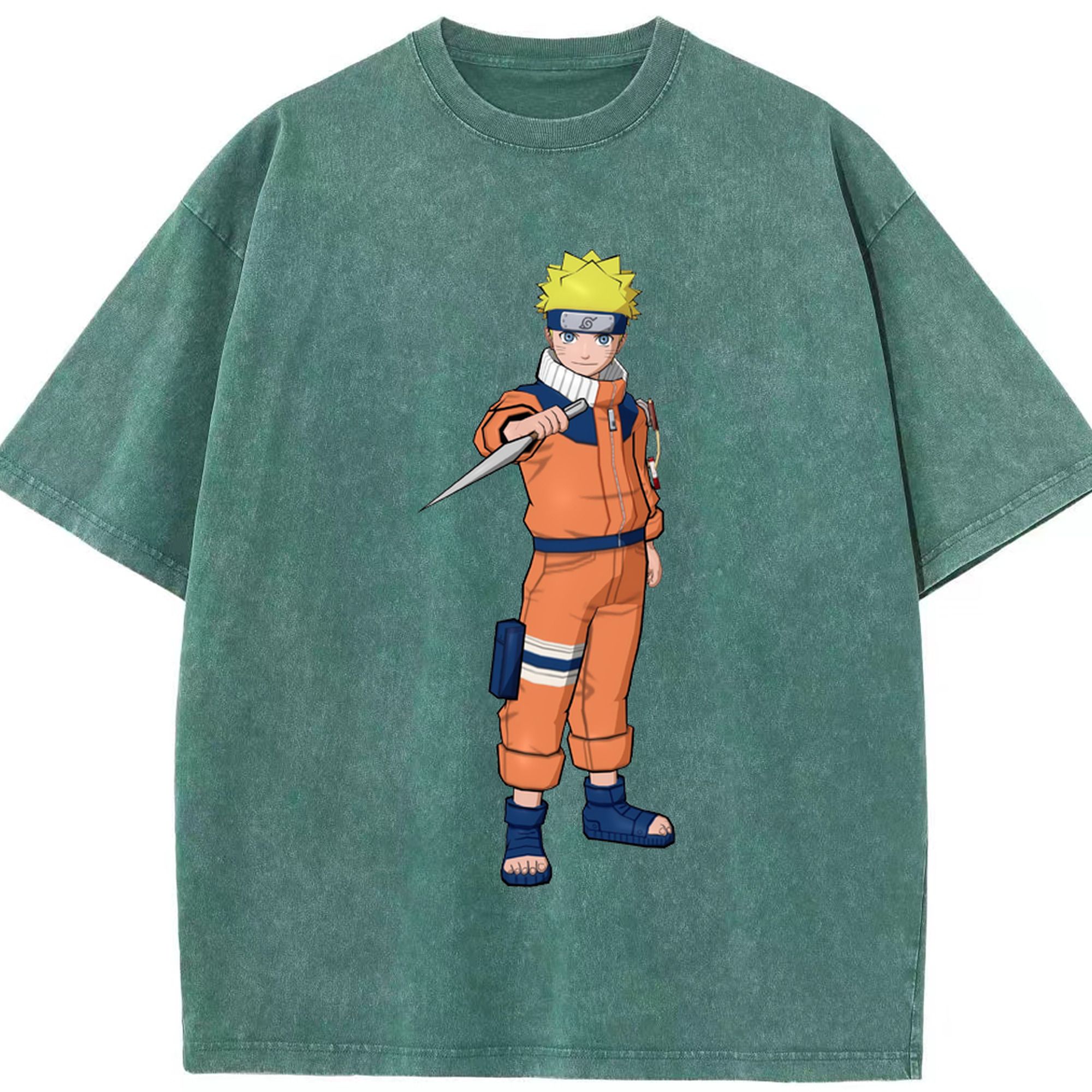 （画像用） NARUTO -ナルト- うずまき ナルト Uzumaki Naruto 綿100% ヴィンテージ風 半袖Tシャツ（フロントプリント）